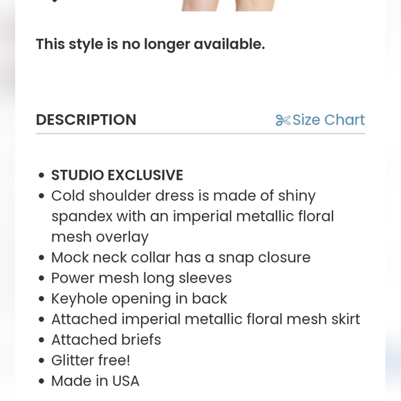 WEISSMAN Dance costume I LOVE YOU  LARGE child - Picture 3 of 7